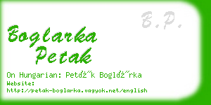 boglarka petak business card